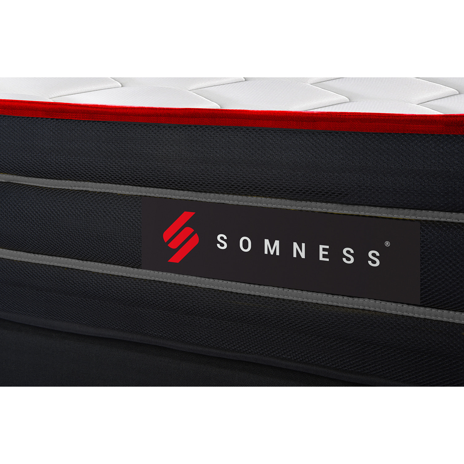Ensemble matelas BOOST ressorts ensachés et mémoire de forme + sommier kit blanc