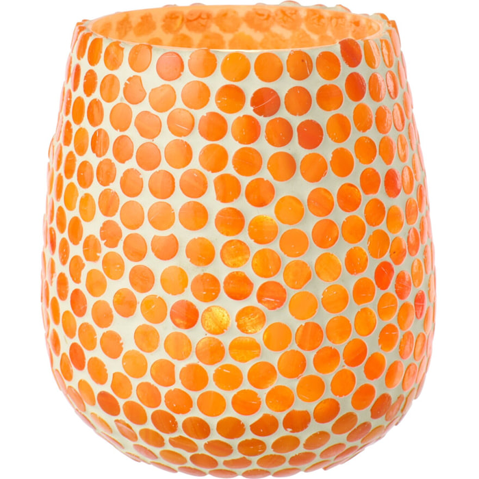 J-Line Chandelier Mosaïque - verre - orange - large