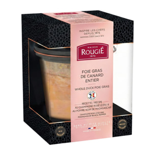 Foie Gras de Canard Entier recette au Champagne rosé et Poivre Madagascar 180g