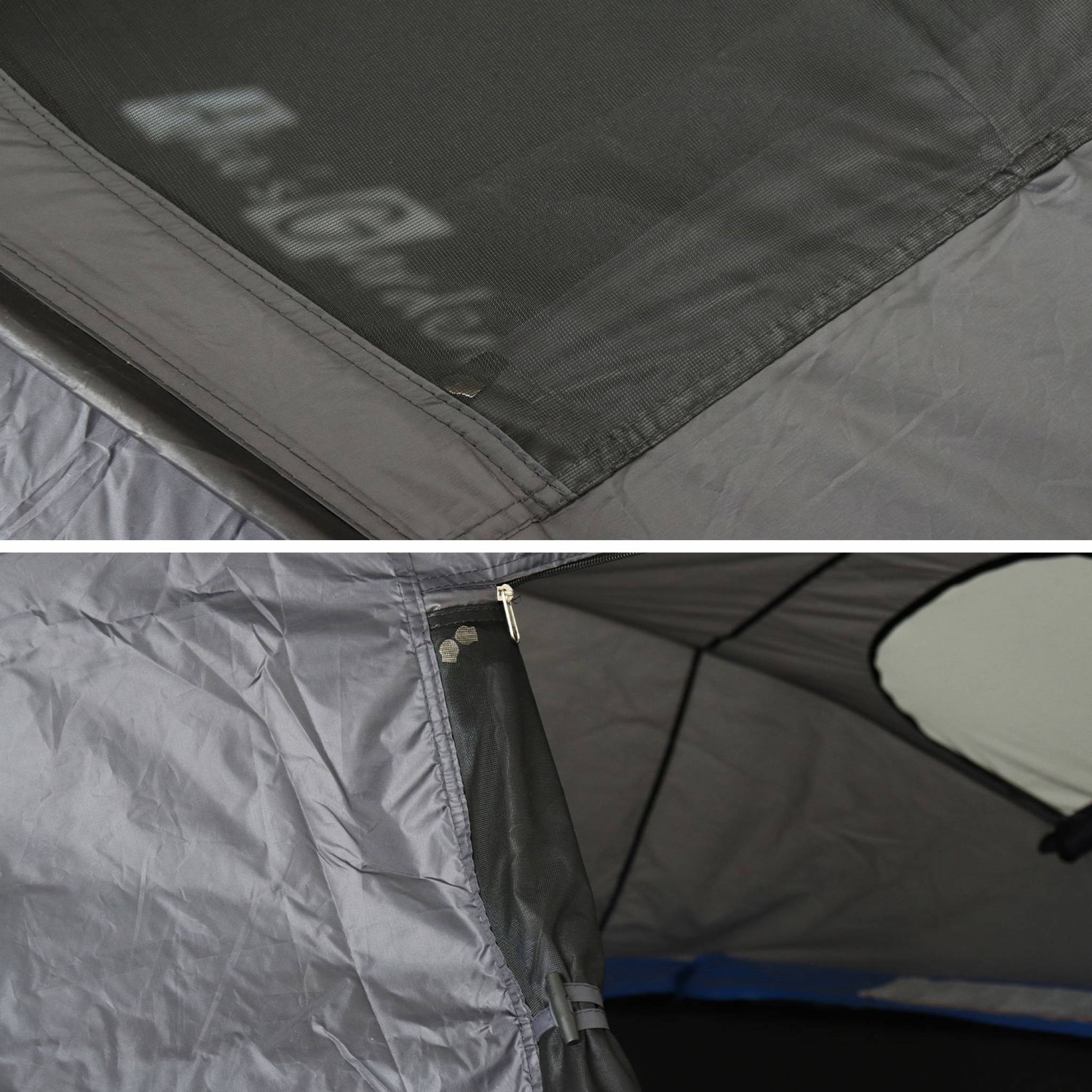 Tente de camping pour trampoline Ø250cm (filet intérieur et extérieur) polyester. traité anti UV. 2 portes. 4  fenêtres & sac de transport