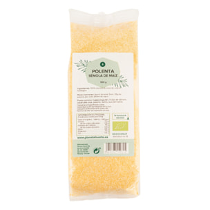 PLANETA HUERTO | Sémola de Maíz (Polenta Instantánea) ECO 500 g - Nutritiva, Rica en Fibra y Ideal para una Dieta Saludable