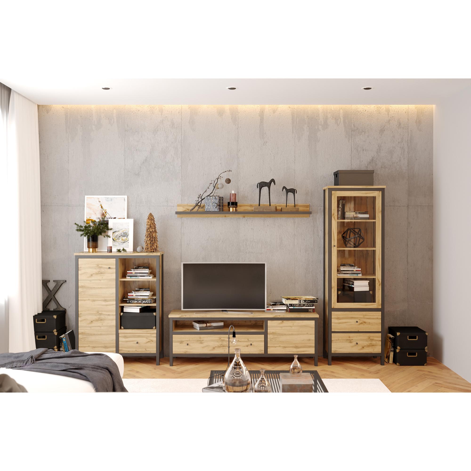 Mueble Tv Estilo Industrial 1 Cajón 1 Puerta