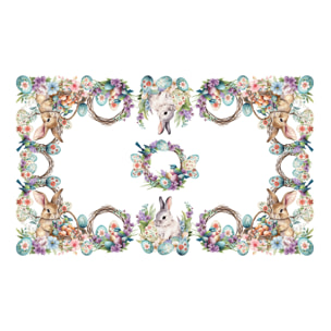 Tovaglia Pasquale Copritavolo Cucina In Stampa Digitale Disegno Colors GI