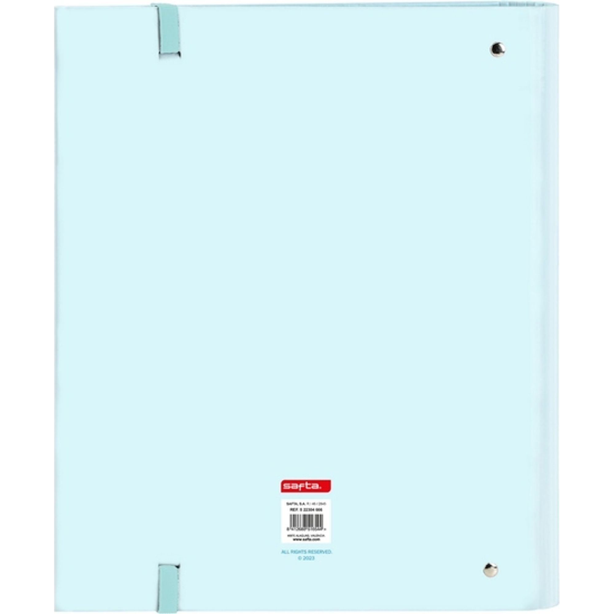 Carpeta 4 anillas 35mm c/recambio safta "celeste"