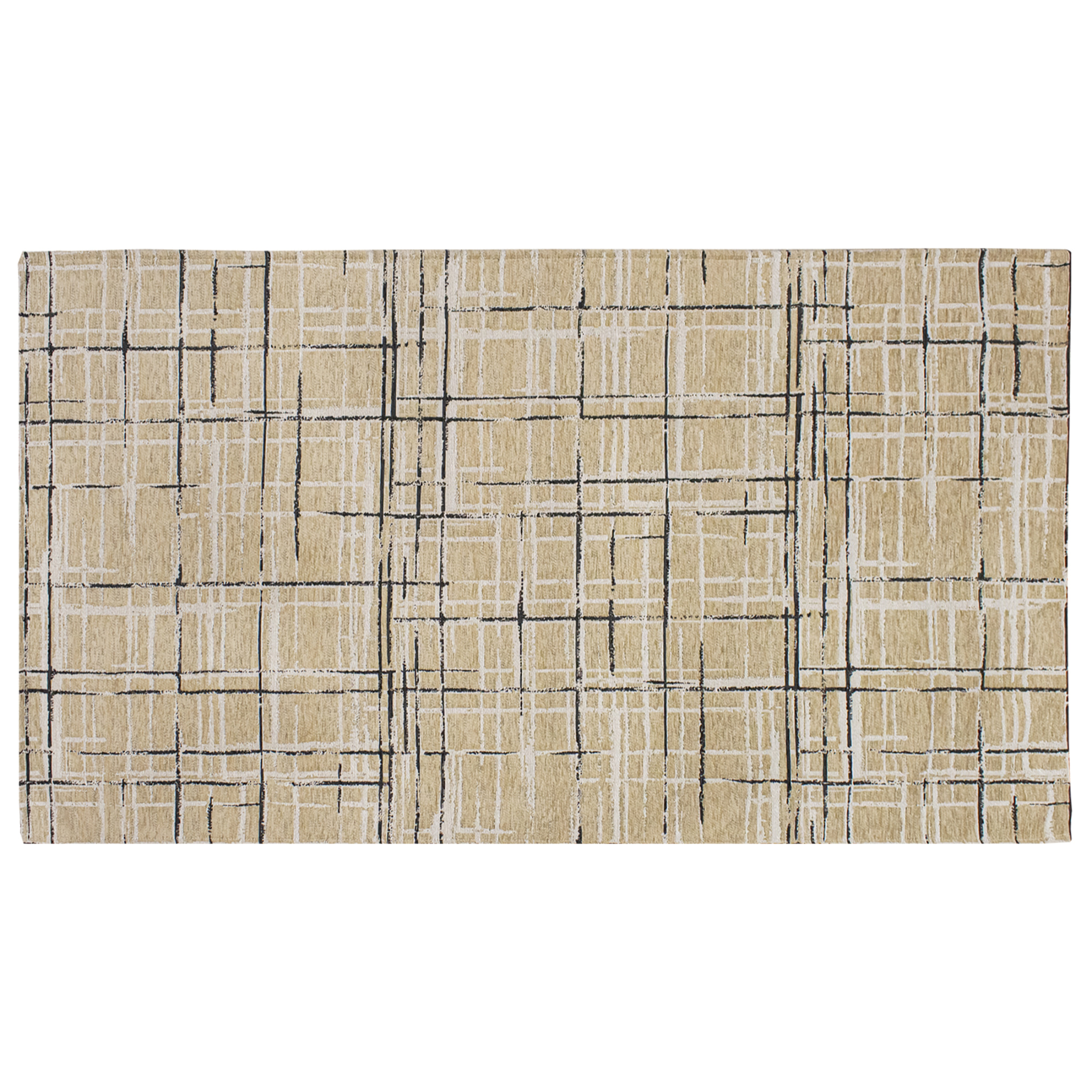 TAPPETO ARREDO GRAFFIATO VERDE CENERE CON FONDO ANTISCIVOLO