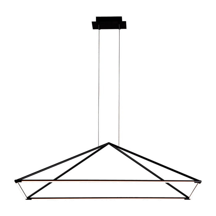 LEDS C4 Lámpara Colgante Tubs 1200MM LED 53.5W Blanco Cálido 3000K Negro para Interior,