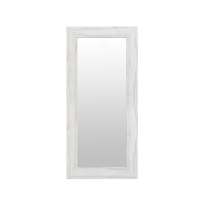 Miroir en bois décapé blanc de différentes tailles