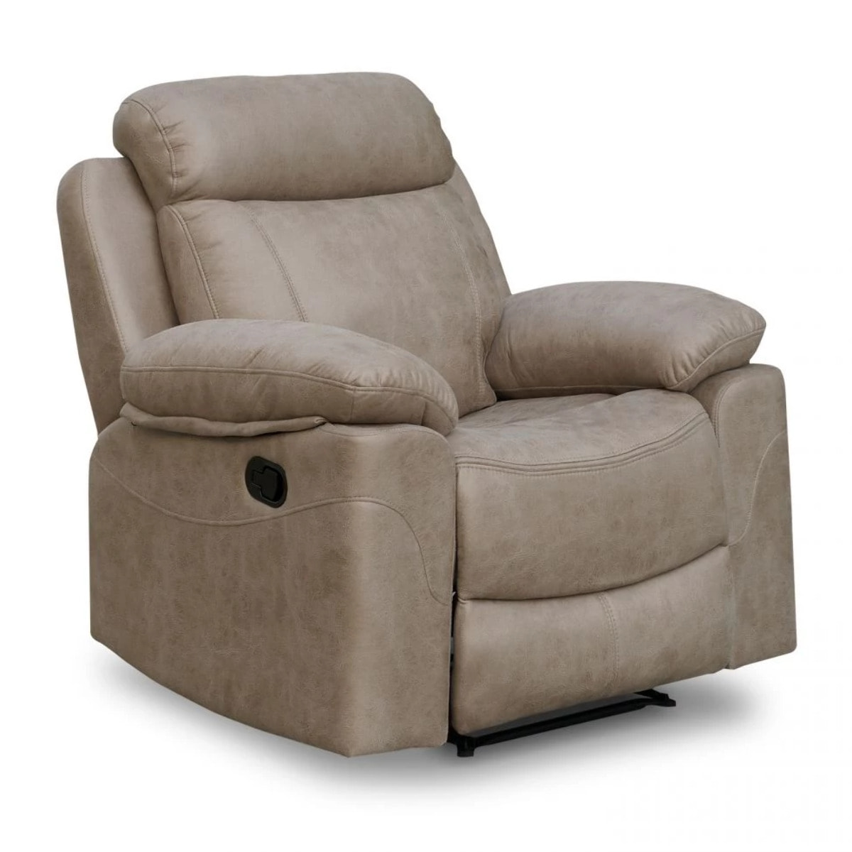 Sillón relax con reposapiés elevable en tono cemento 106 cm Nellie Cemento