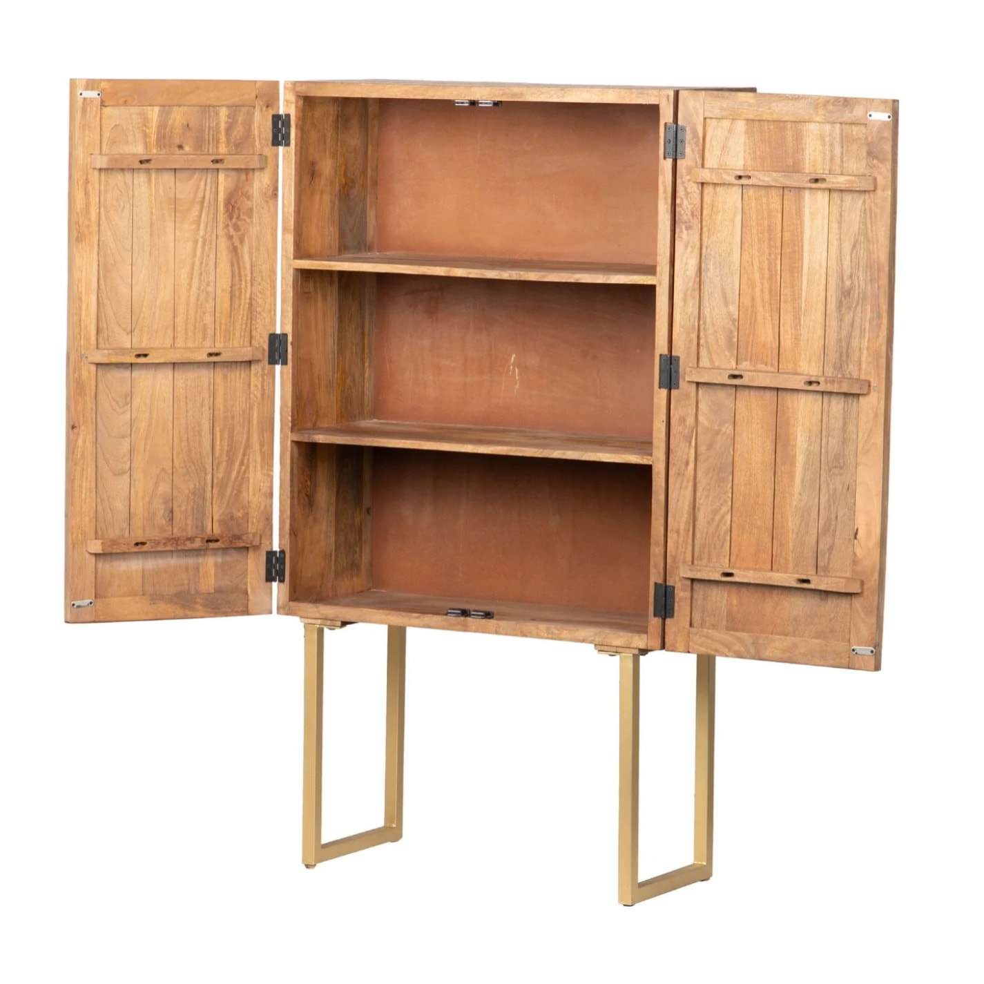 Cabinet Alto Madera Mango-metal 88x40x160 Cm