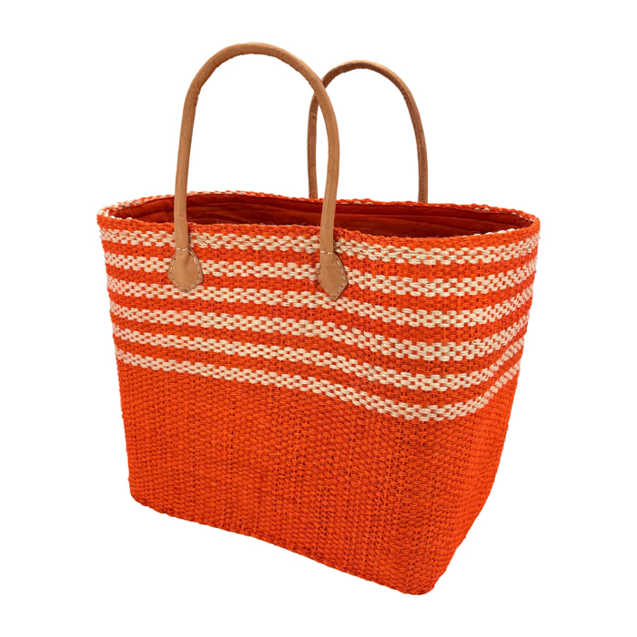 Panier artisanal de Madagascar - Amoroni GM Orange avec pochon