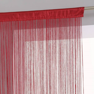 Cortina de Hilos 90x200cm en color Rojo Ligera y Moderna