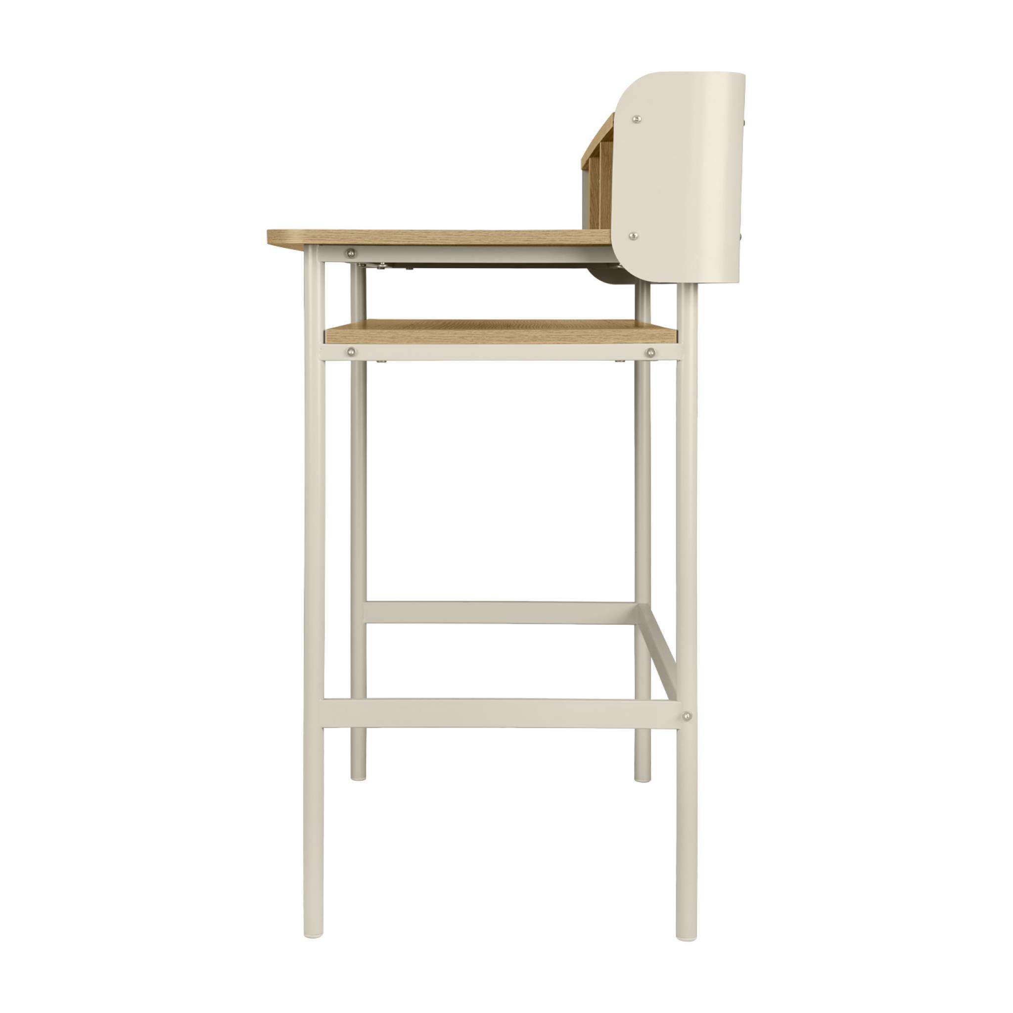 Bureau métal et décor bois 3 niches MOLTO