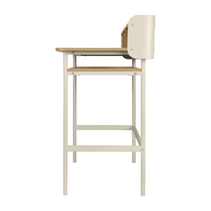 Bureau métal et décor bois 3 niches MOLTO