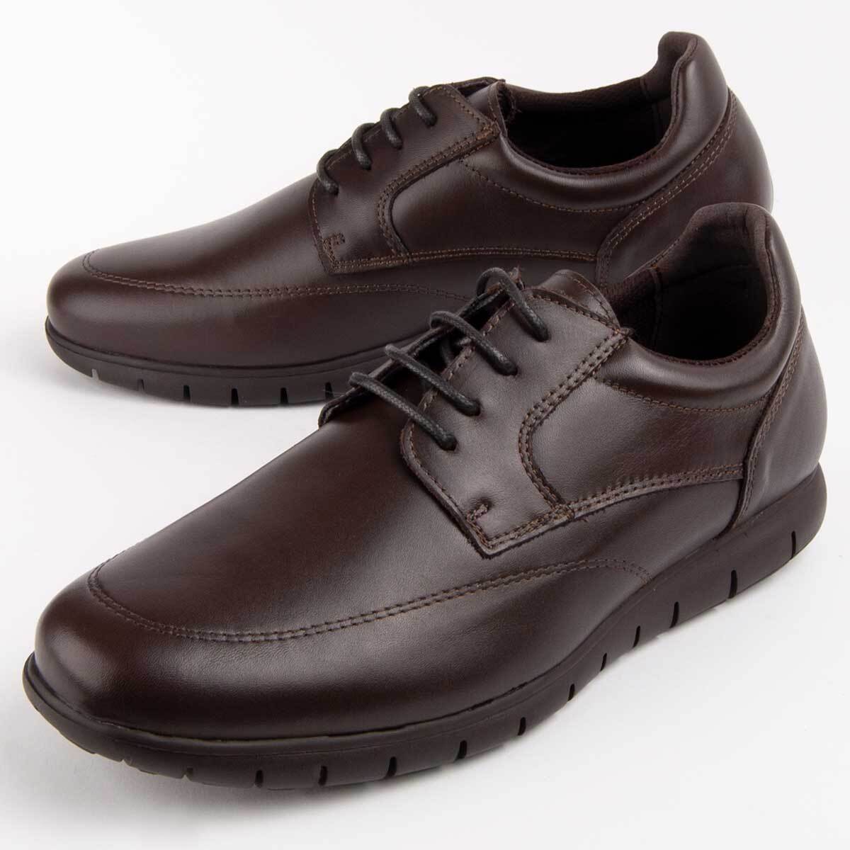 Zapato Oxford De Piel - Marron