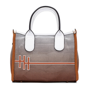 Bolso de Mano  Cuero blanco 25CM X 19CM X 10CM