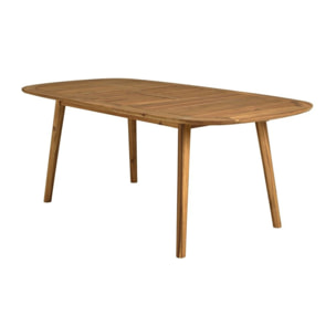 VICK - Table de jardin extensible en acacia huilé 150/200x100cm