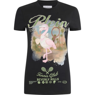 PHILIPP PLEIN Sexy Pure Fit T-Shirt Tennis Club Strass
