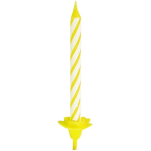 2 Lots de chacun 24 bougies d'anniversaire et 12 bobèches Fackelmann Rio Party