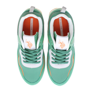 Sneakers U.S. Polo Assn Military Green-Orange