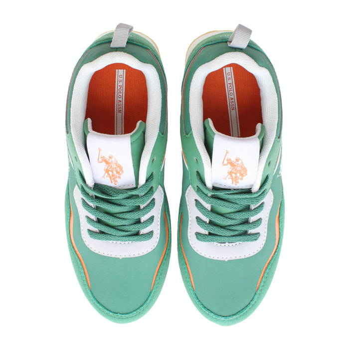 Sneakers U.S. Polo Assn Military Green-Orange