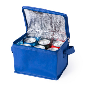 Frigorifero portatile Hertum per 6 lattine, con interno isotermico rifinito in alluminio.