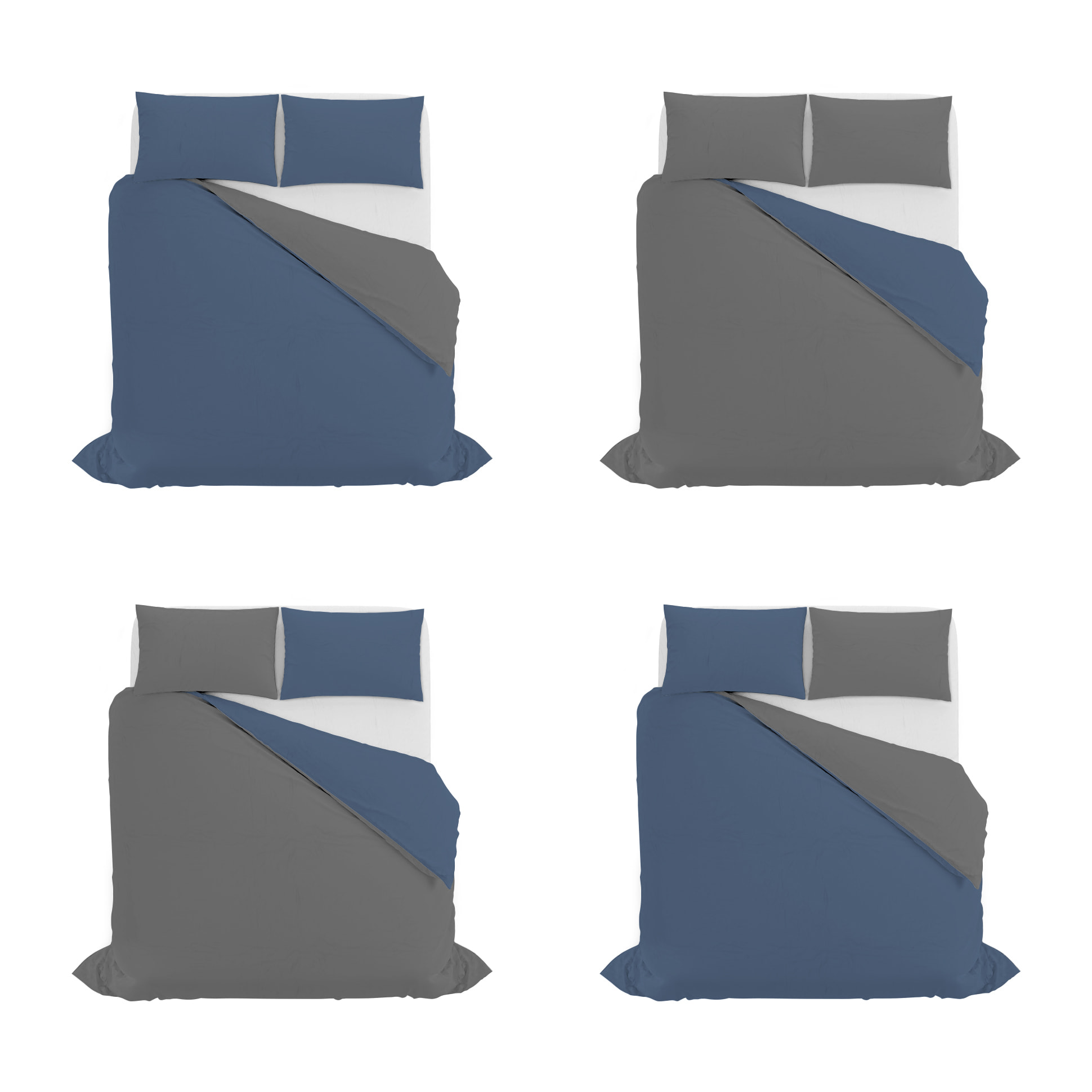 PARURE COPRIPIUMINO NATURAL COLOR MATRIMONIALE - 100% COTONE MADE IN ITALY