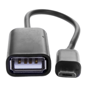 ADAPTADOR USB HEMBRA A MICRO USB MACHO 10CM