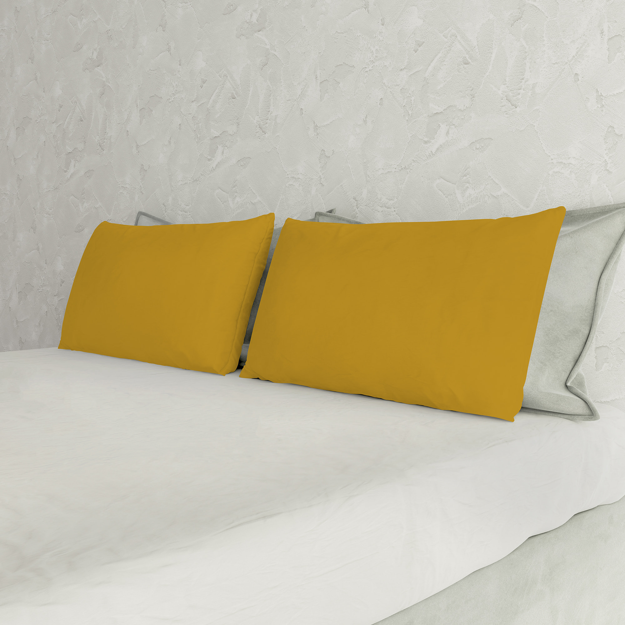 COPPIA FEDERE MAX COLOR, 100% Cotone, Made in Italy - SENAPE