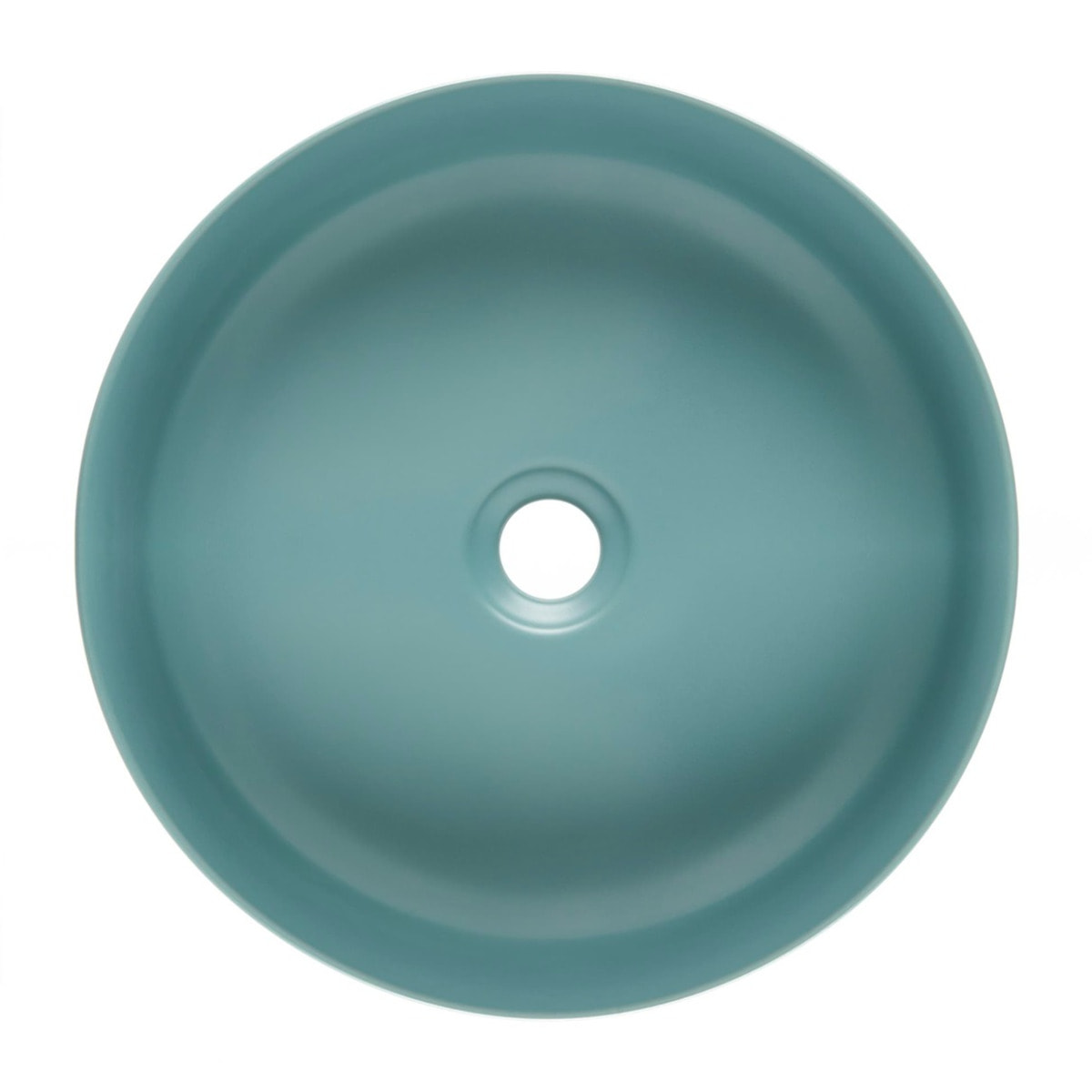 Vasque à poser ronde diamètre 39 cm - vert mat - sans trop-plein - SAT Infinitio