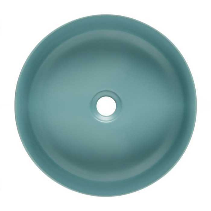 Vasque à poser ronde diamètre 39 cm - vert mat - sans trop-plein - SAT Infinitio