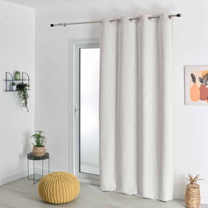 Rideau thermique semi-occultant bouclette - Ecru