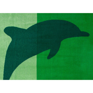 Telo Mare Spugna Jacquard Spiaggia Disegno Flipper