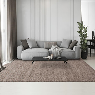 Tapis poils longs shaggy tissé motif uni ZASIVE