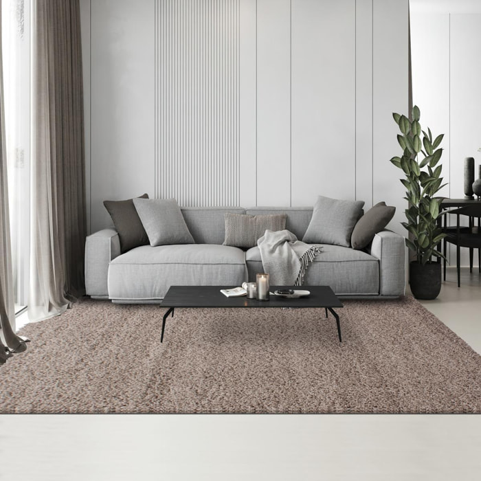 Tapis poils longs shaggy tissé motif uni ZASIVE