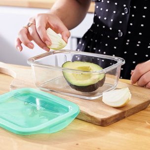 Barattolo ermetico rettangolare 38 cl Keep'n Box + Coperchio Lagoon - Luminarc