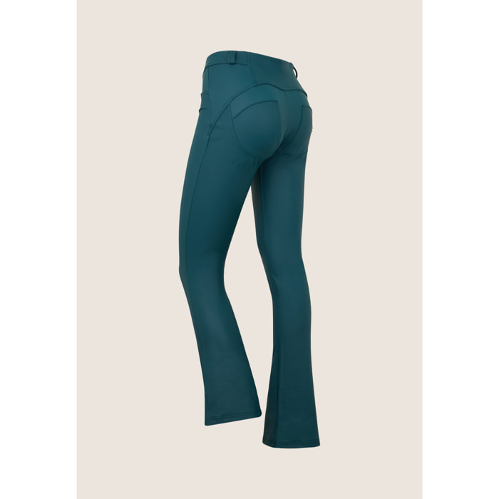 Pantaloni WR.UP® vita regular fondo bootcut in similpelle