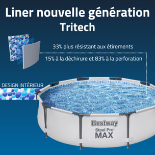 Bestway Piscine hors sol - Ronde - Steel Pro Max - 305 x 76 cm avec filtration