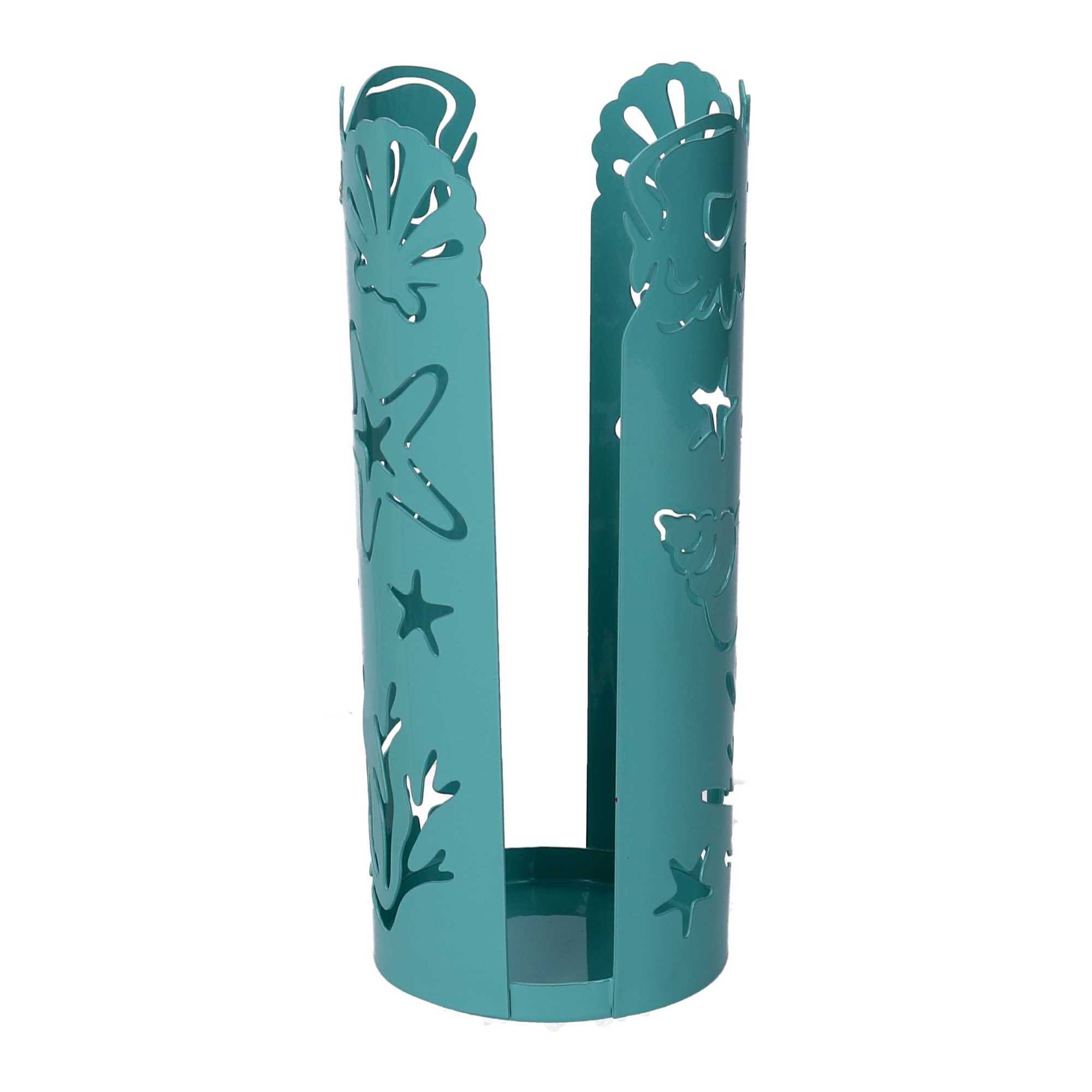 Portabicchiere in metallo mare verde acquatondo cm ø8h20