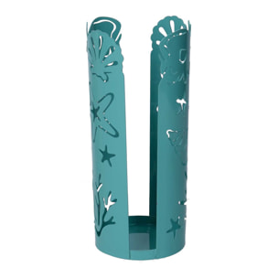 Portabicchiere in metallo mare verde acquatondo cm ø8h20