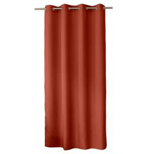 Rideau uni à oeillets - Brique