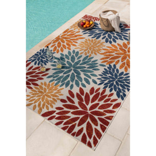 Cabana - Tapis d'extérieur multicolore avec motif à relief