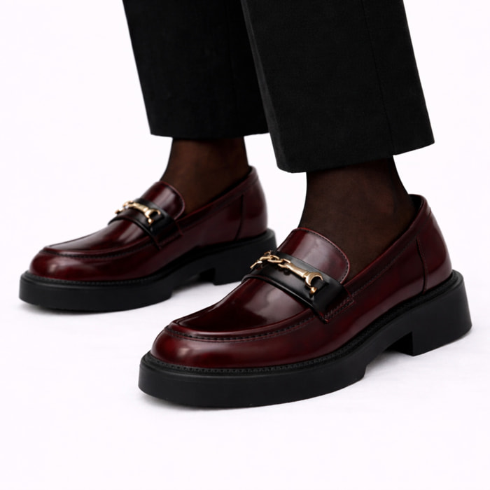 Mocassini con accessorio - tacco 4,0 cm