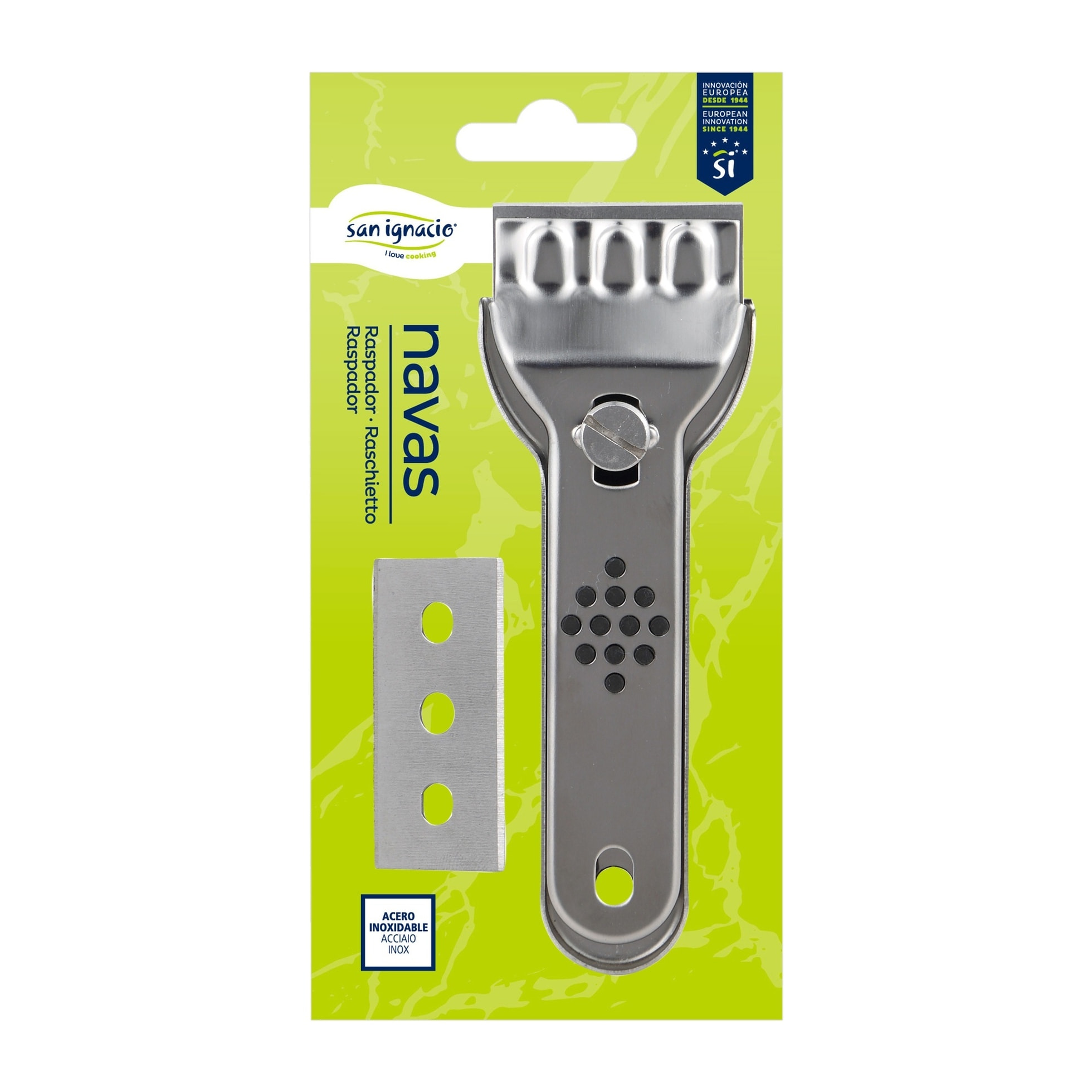 Rasqueta 13.7x4.5cm acero inox navas