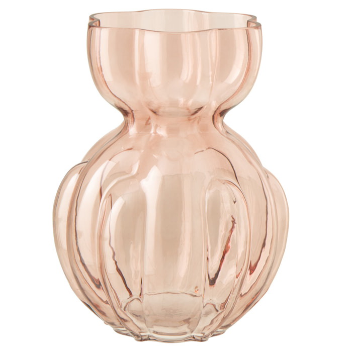 J-Line Vase Hubert - verre - rose saumon - large