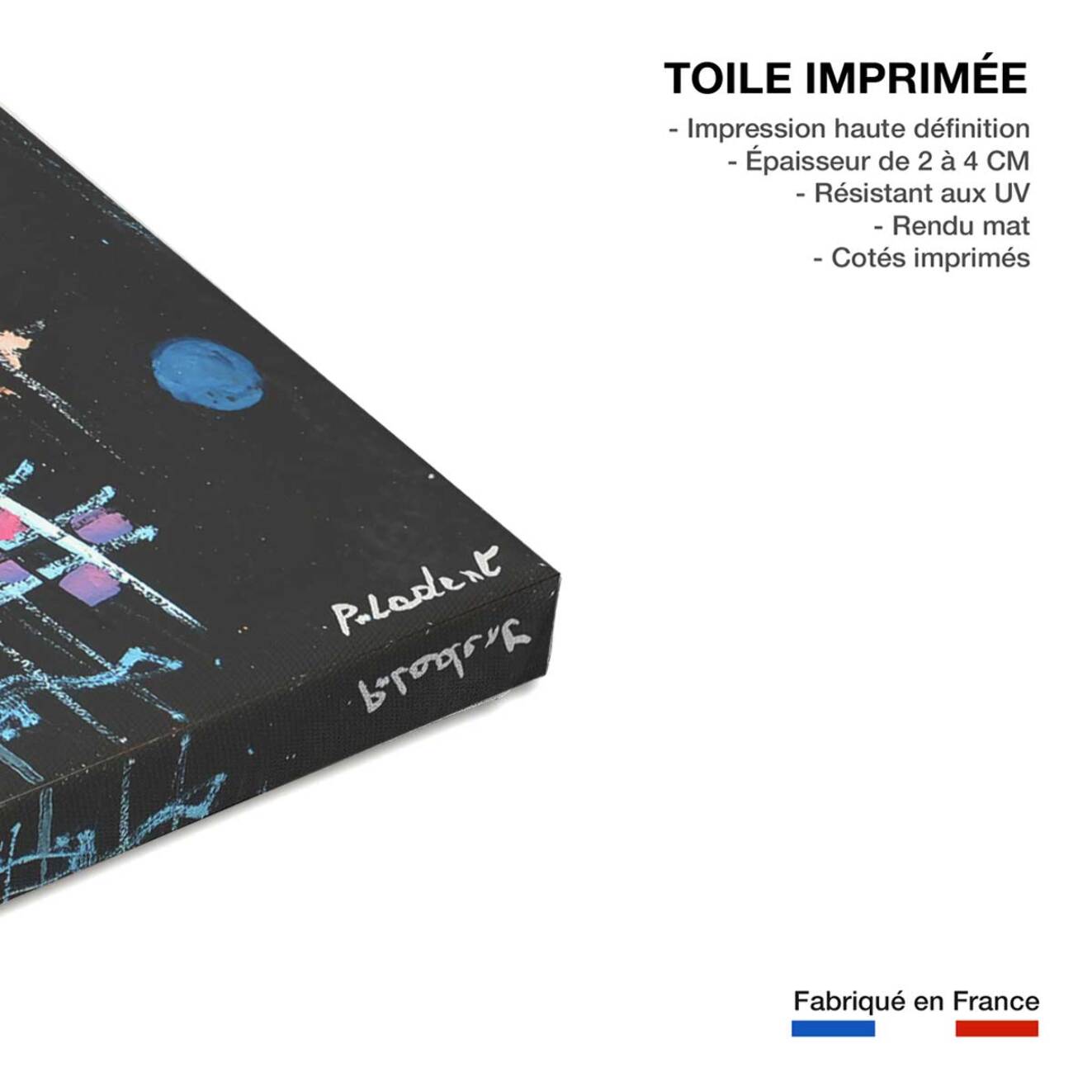 Tableau abstrait la nuit des étoiles Toile imprimée