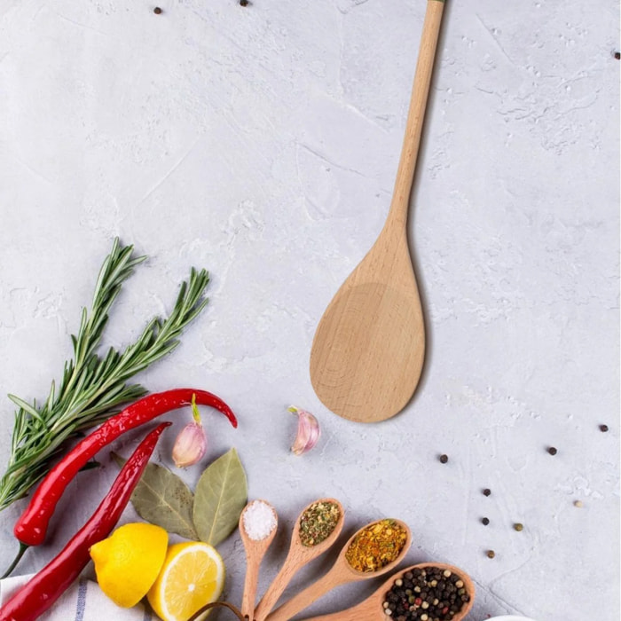 Set de 2 ustensiles de cuisine cuillère en bois Fackelmann Boisselerie