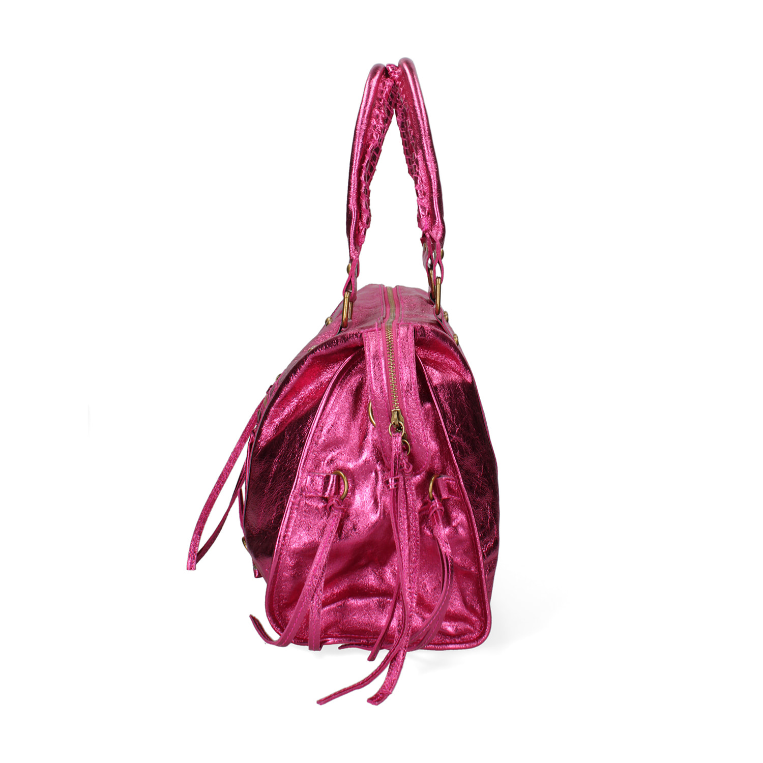 Borsa a spalla da donna In Vera pelle Made in Italy 41x28x13 cm