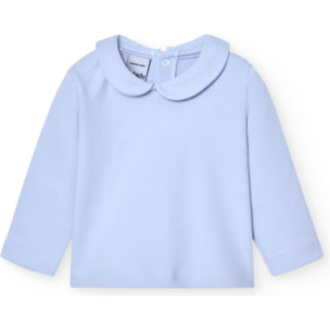 Camiseta bebé manga larga cuello fino