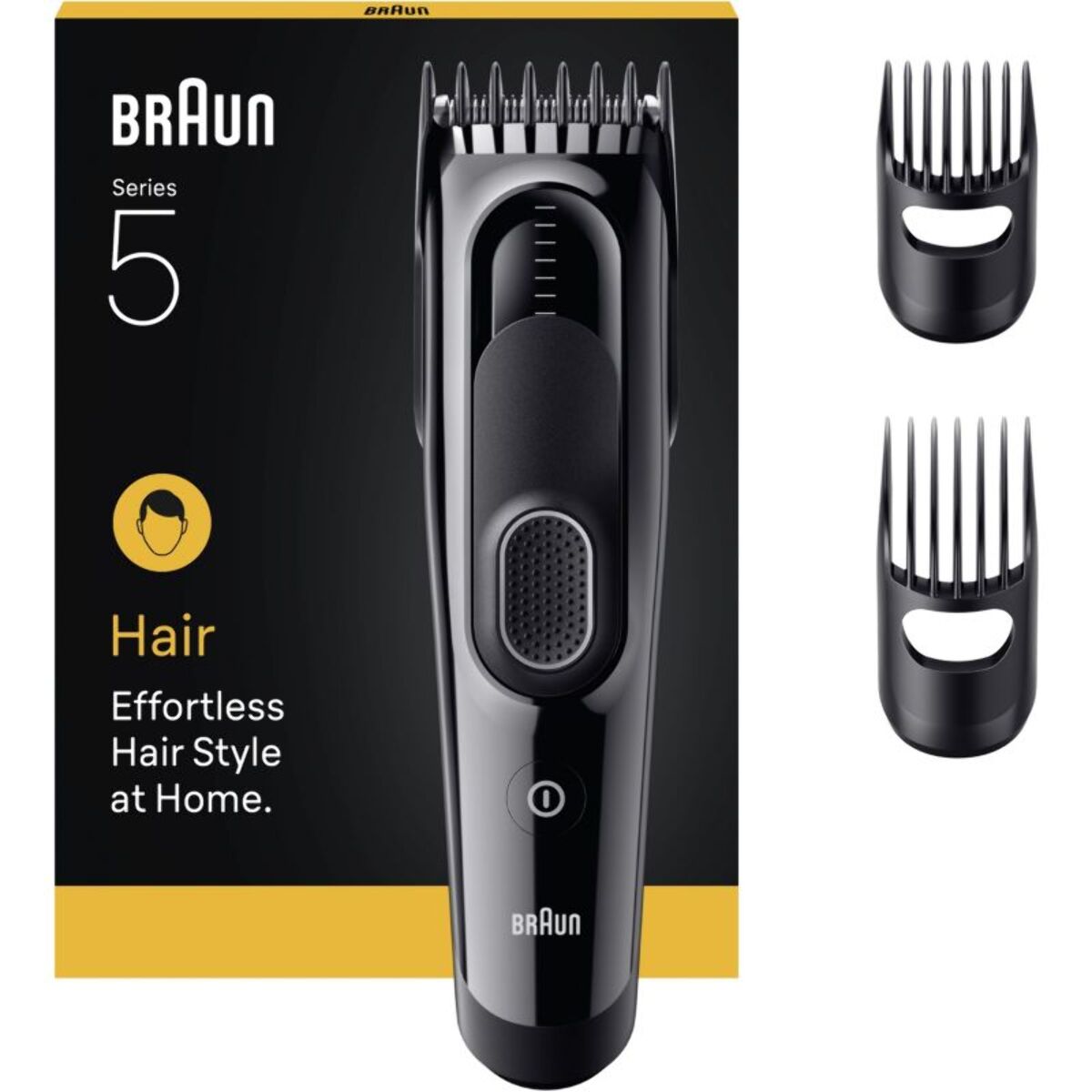 Tondeuse cheveux BRAUN HC5530, molette réglable, 17 hauteurs de coupe, précision 3 mm, autonomie 50 mn