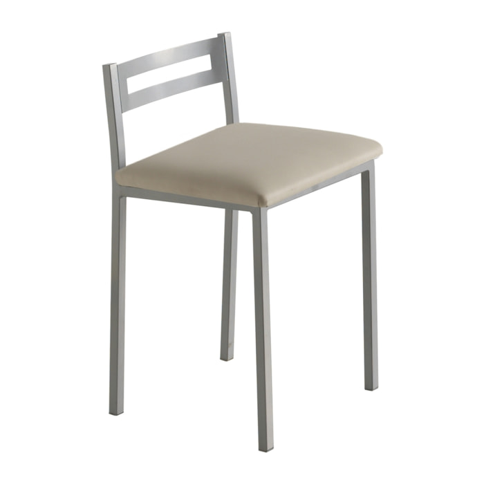 Set de 4 taburetes – Polipiel y metal